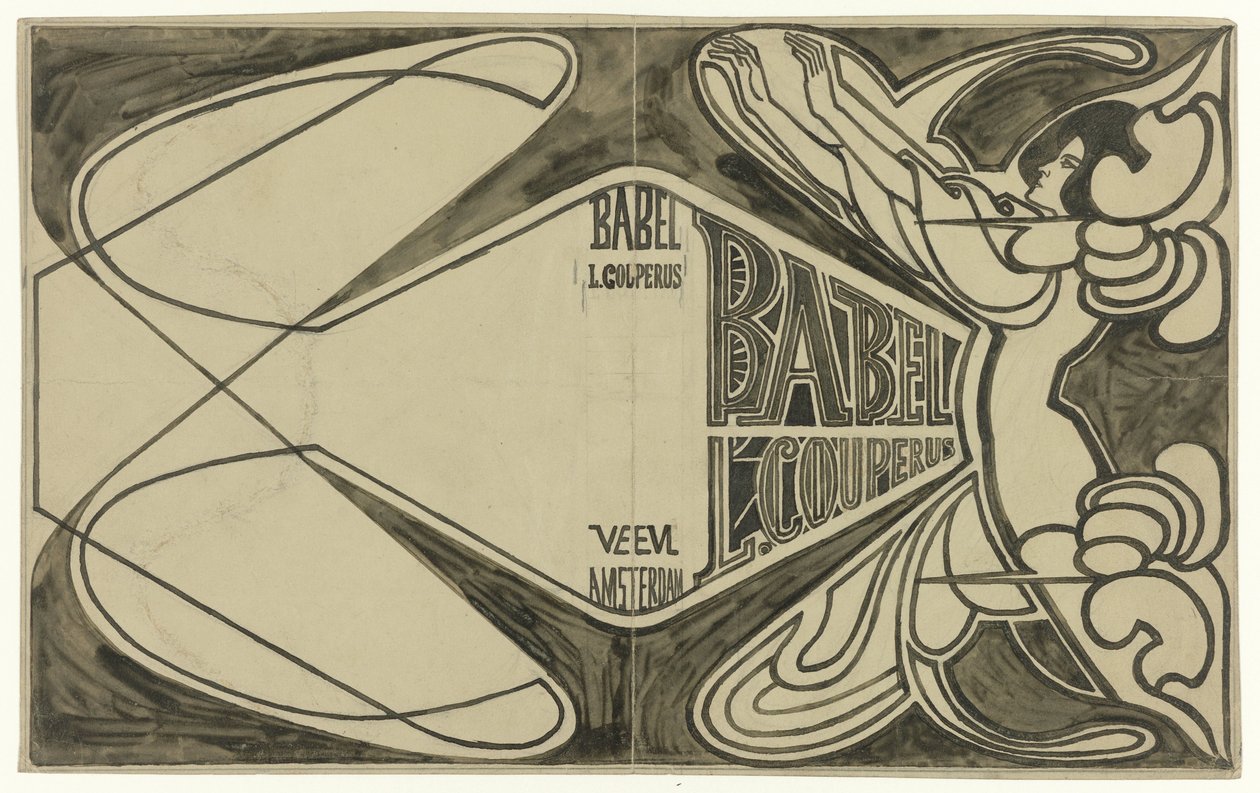 Bandontwerp voor: Louis Couperus, Babel, 1901 door Jan Toorop