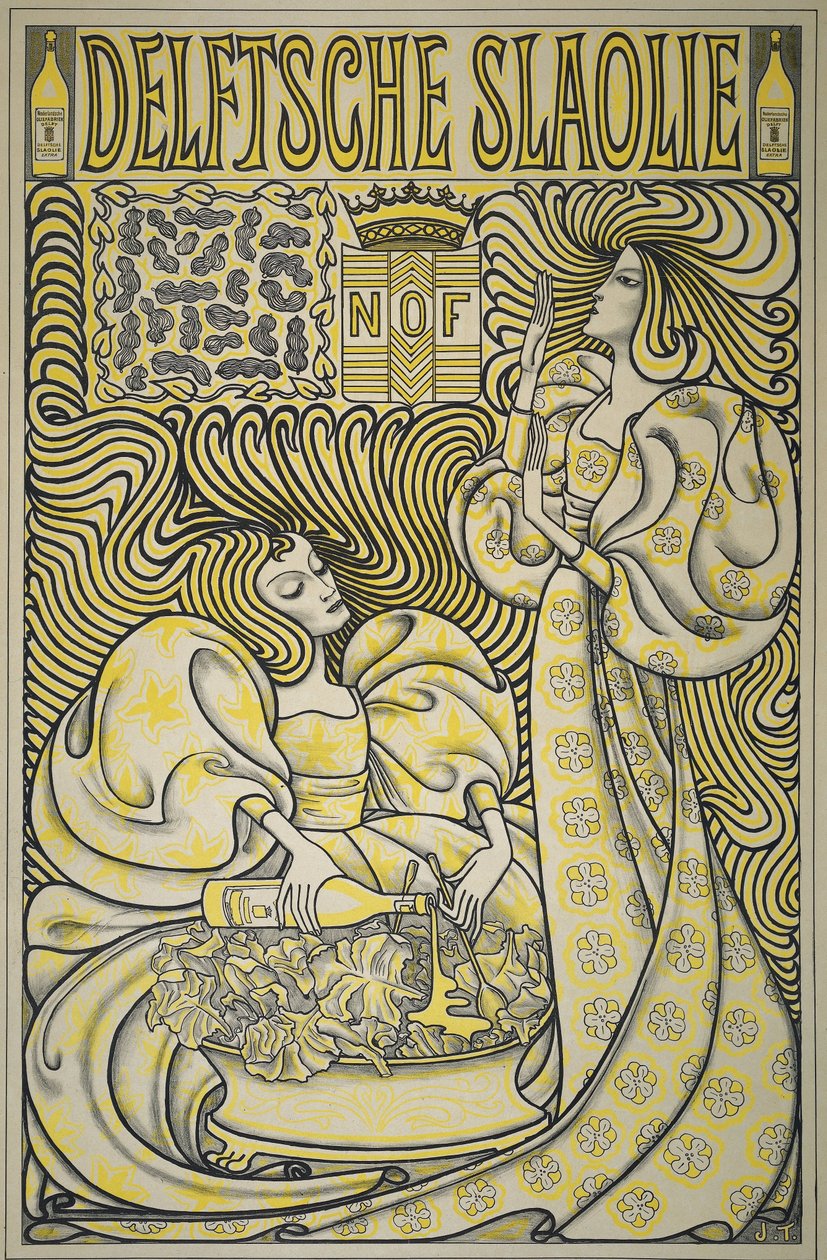 Poster voor Delft Salad Oil door Jan Toorop