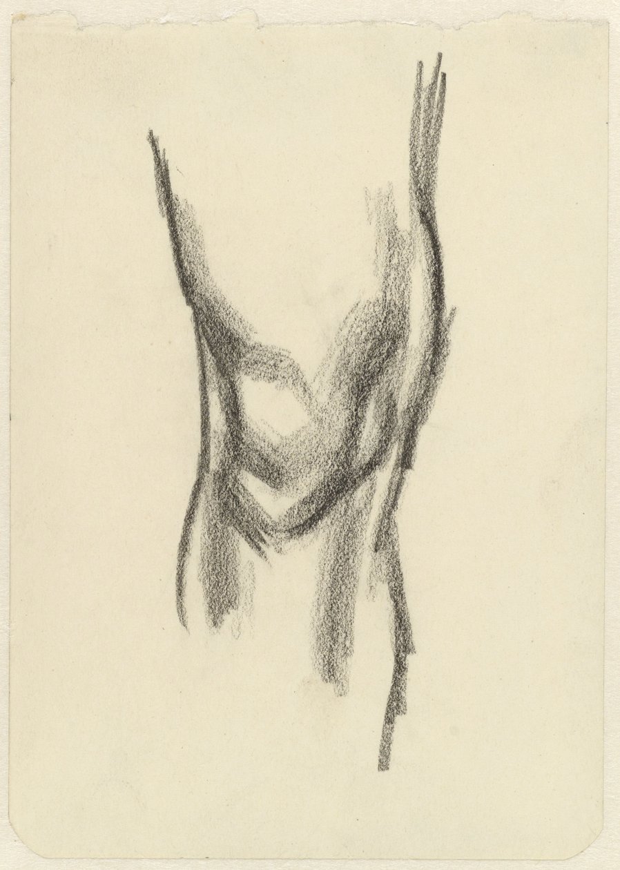 Studie van een knie door Jan Toorop