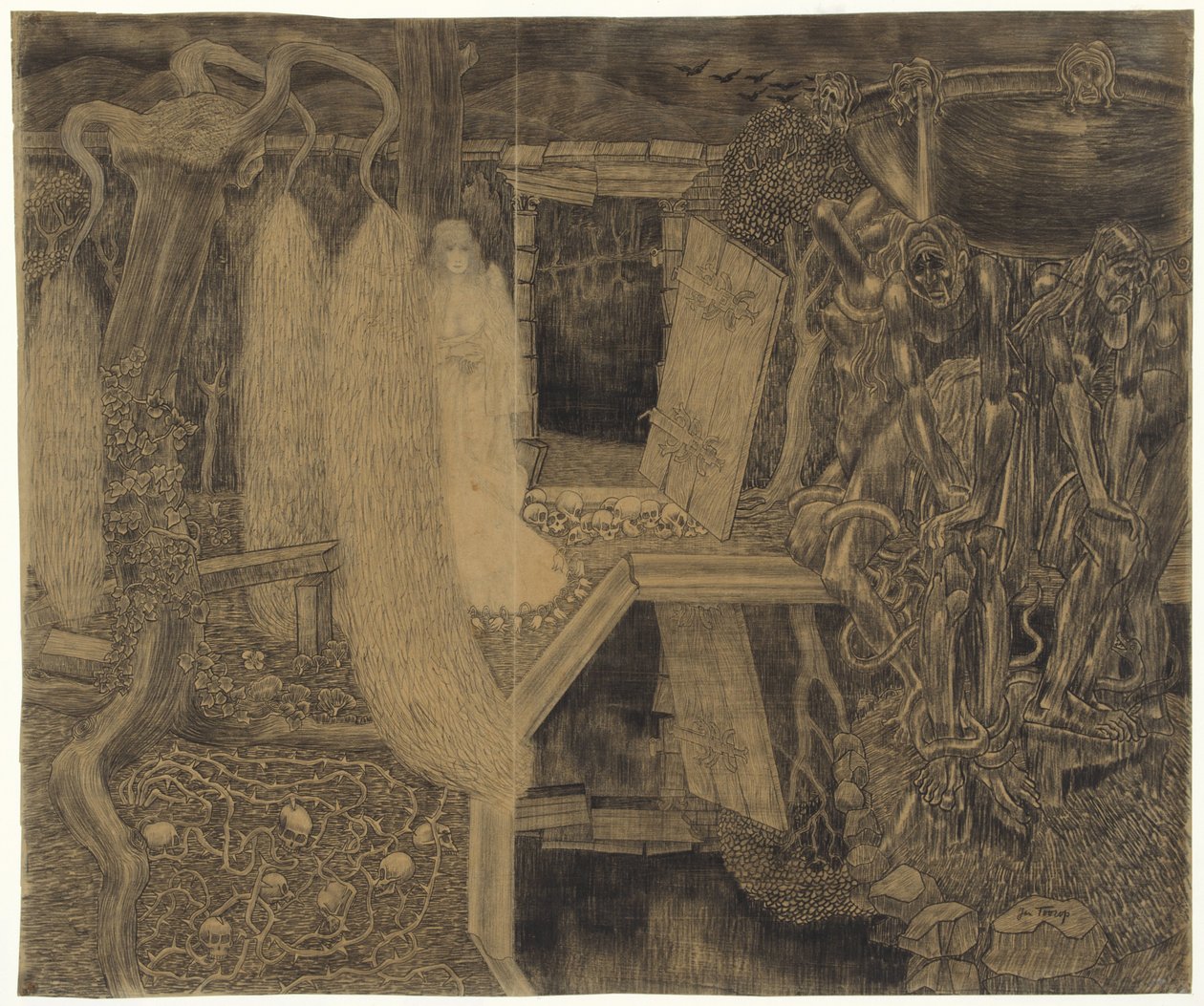 De Oude Tuin der Weeën door Jan Toorop