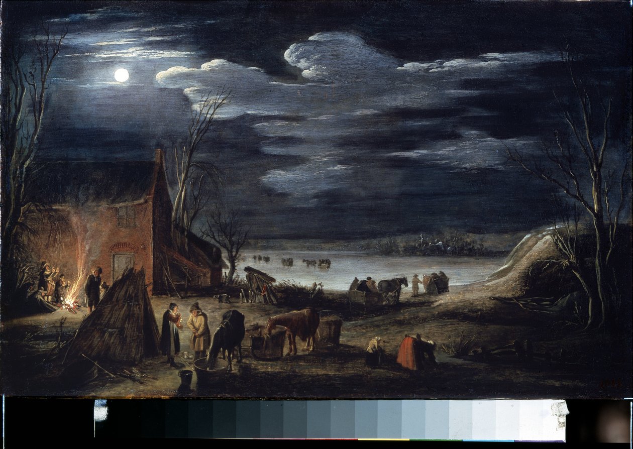 De winter door Jan Van de II Velde