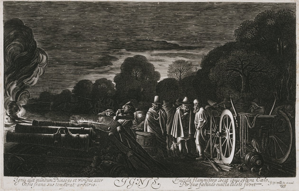 De Vier Elementen, Vuur (Ignis), ca. 1614-1622 door Jan Van de II Velde