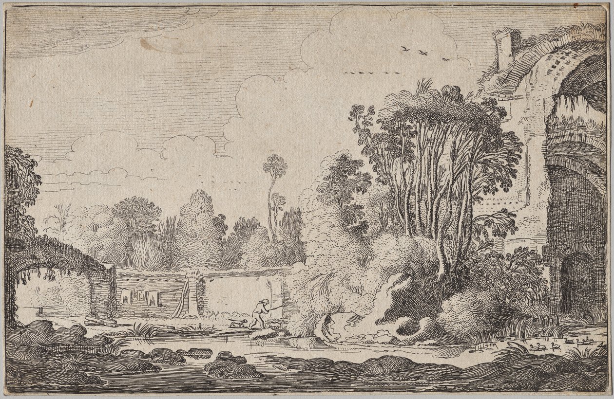 Landschappen, deel III: Romeinse Ruïnes in Bosrijke Omgeving door Jan Van de Velde