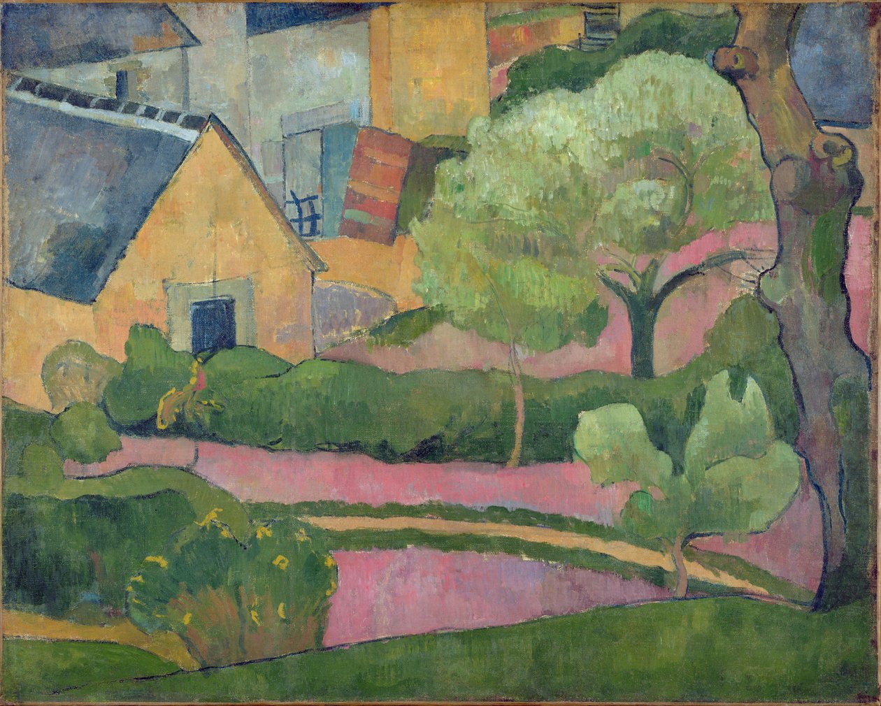 Boerenerf in Le Pouldu, c.1892 door Jan Verkade