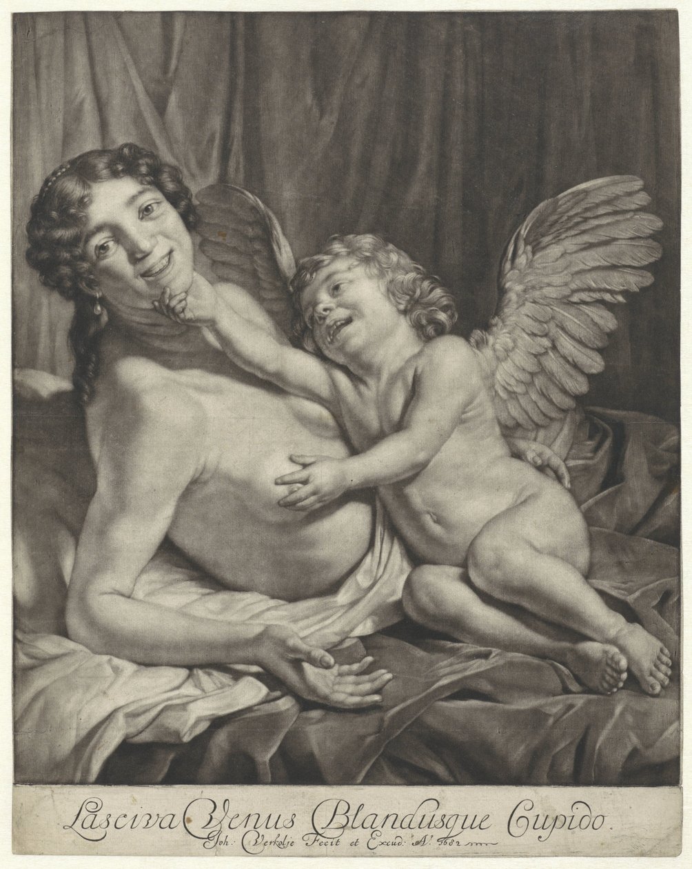 Venus en Amor door Jan Verkolje (I)