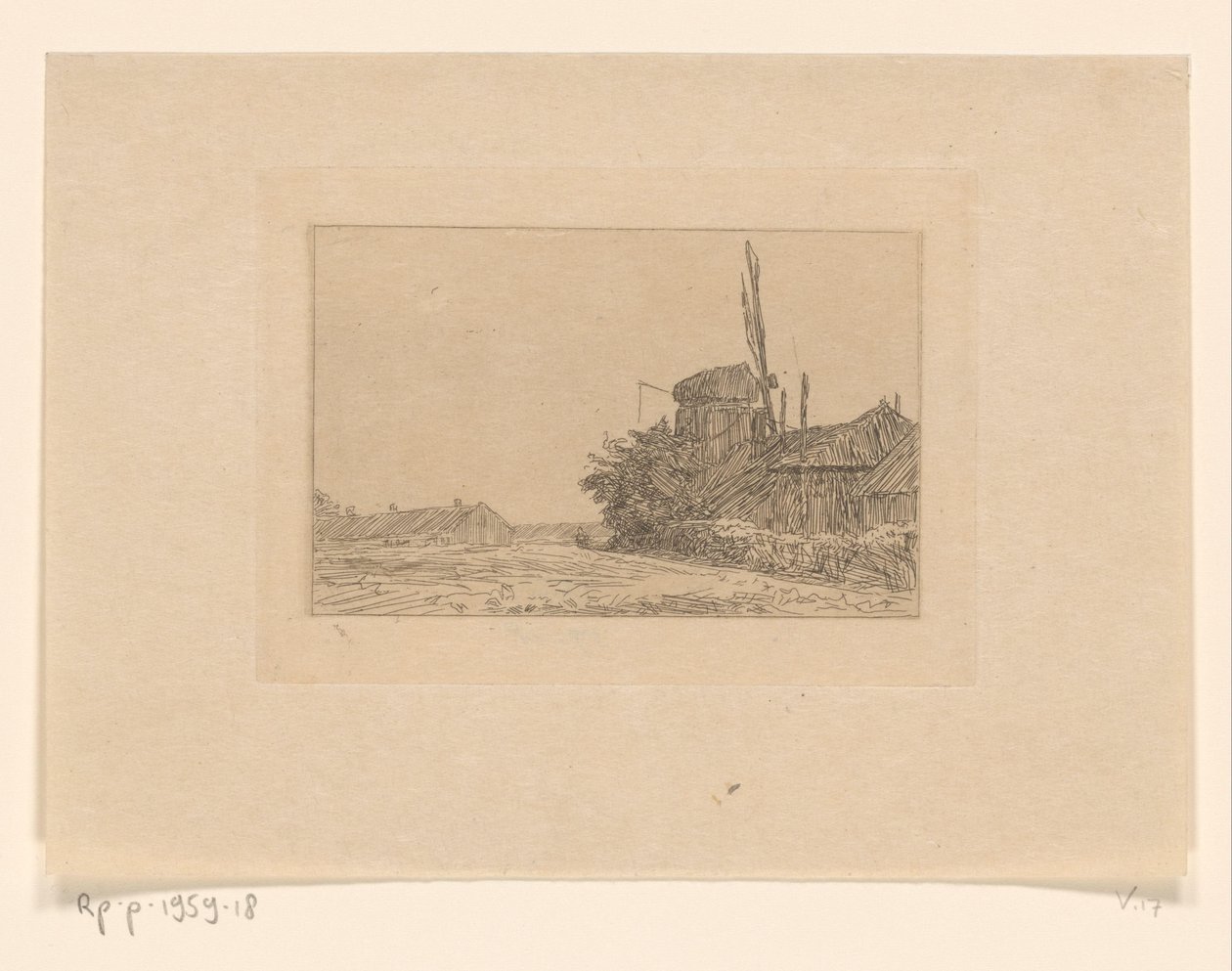 Molen te Laren door Jan Veth