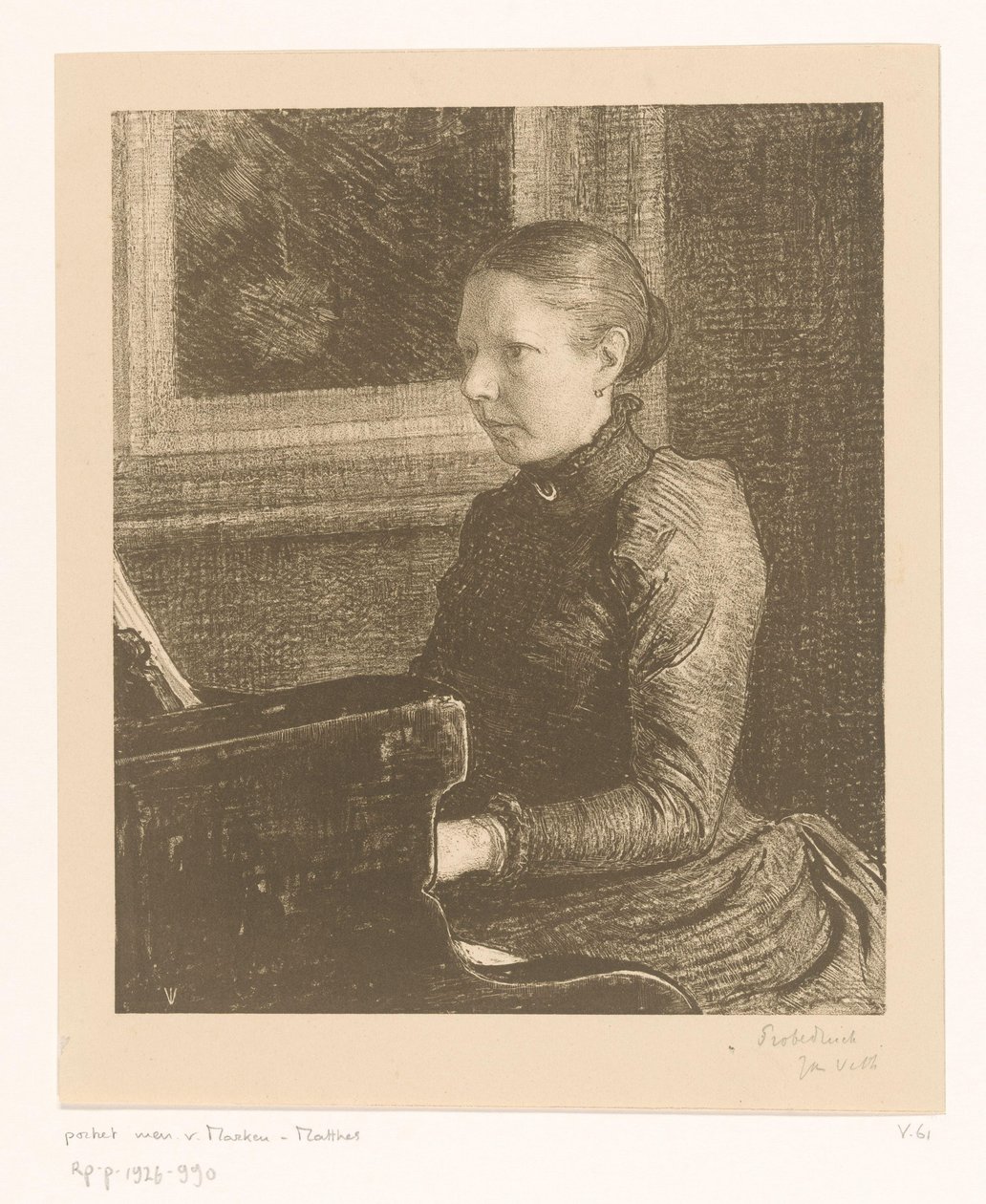 Portret van Agneta Matthes door Jan Veth