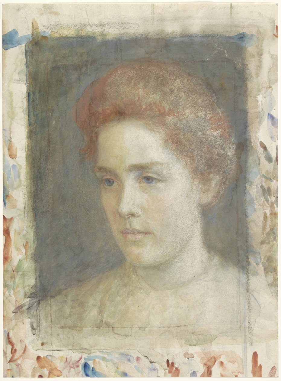 Portret van mejuffrouw Wiedenbruggen door Jan Veth