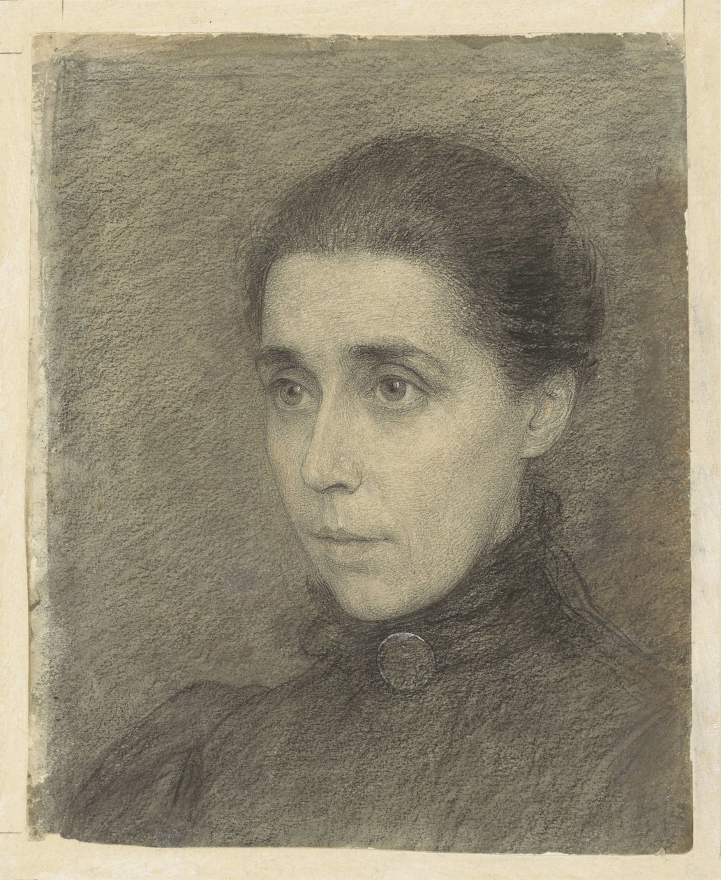 Portret van mevrouw M. Bruyel-De Favauge door Jan Veth