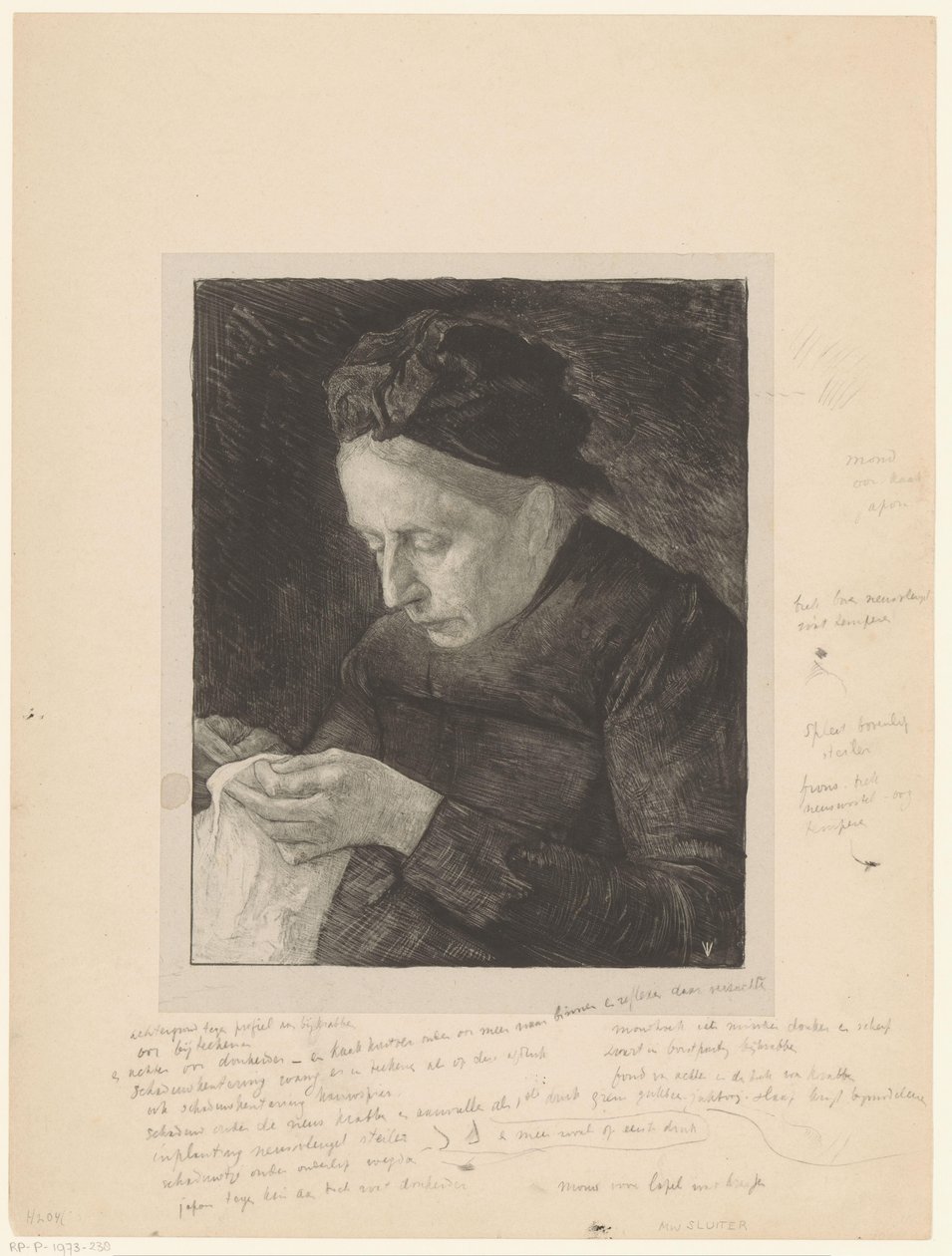 Portret van mevrouw Sluiter-Metelerkamp door Jan Veth