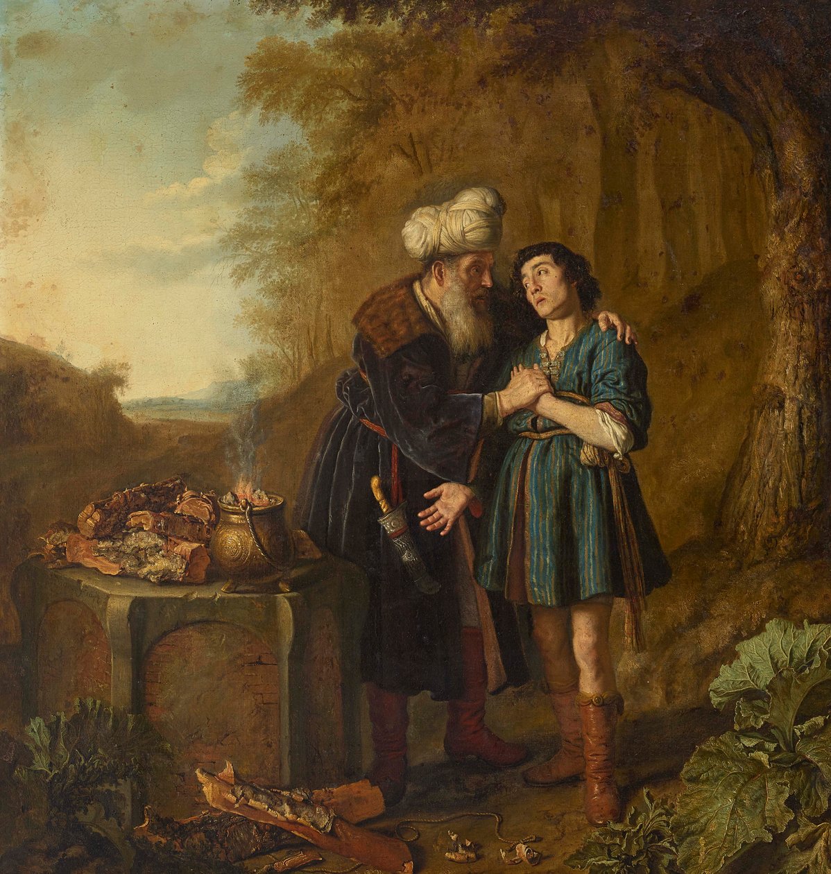 Abraham en Izaäk voor het offer door Jan Victors