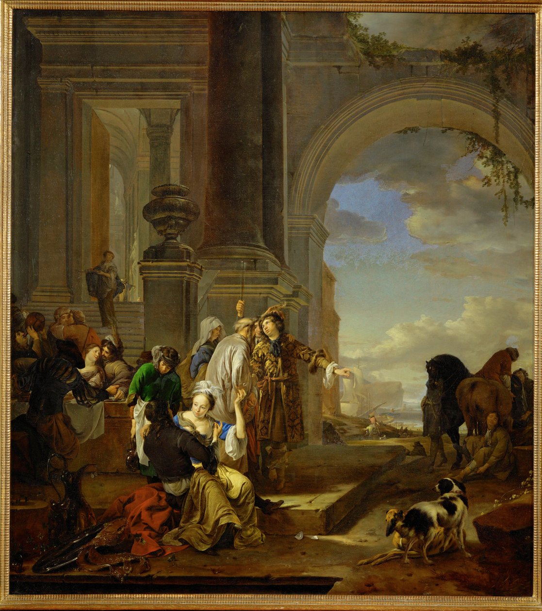 De verloren zoon in slecht gezelschap door Jan Weenix