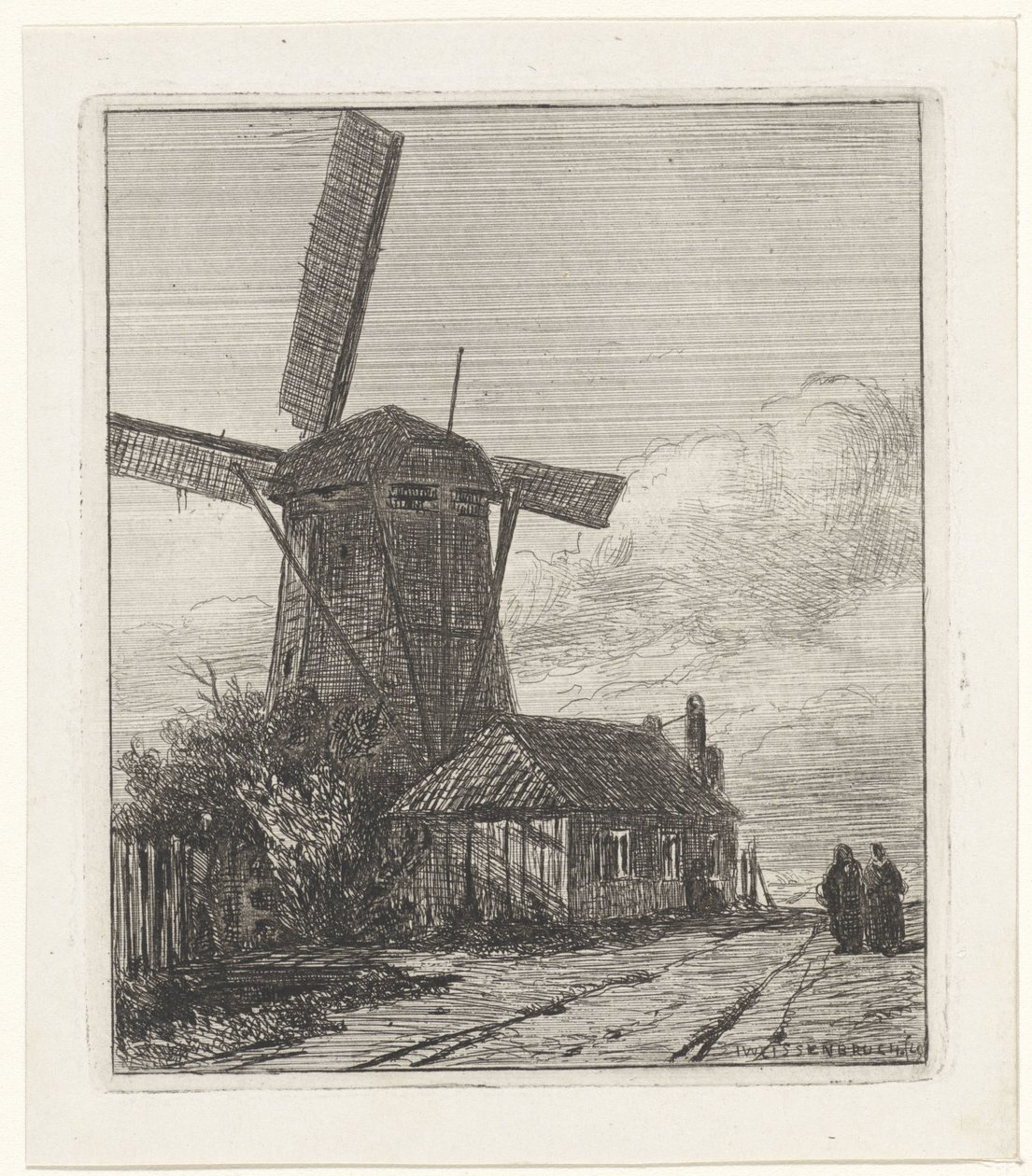 Gezicht op de Trekweg te Den Haag door Jan Weissenbruch