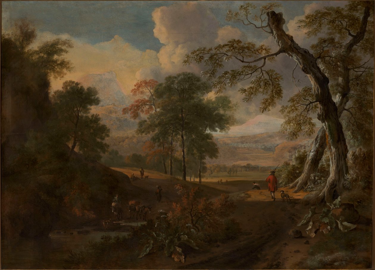 Landschap met een weg door Jan Wijnants