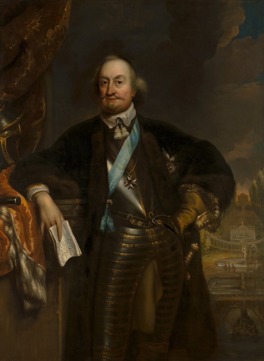 Portret van Johan Maurits (1604-1679), graaf van Nassau-Siegen, stichter van het Mauritshuis door Jan de Baen
