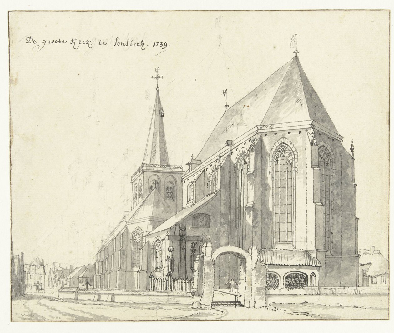 Grote kerk te Sonsbeck door Jan de Beijer