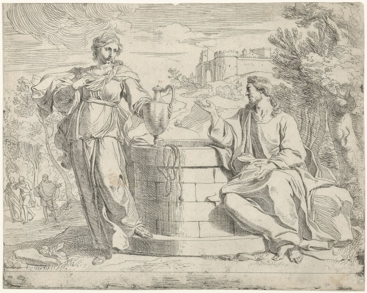 Christus en de Samaritaanse vrouw door Jan de Pape (rejected attribution)