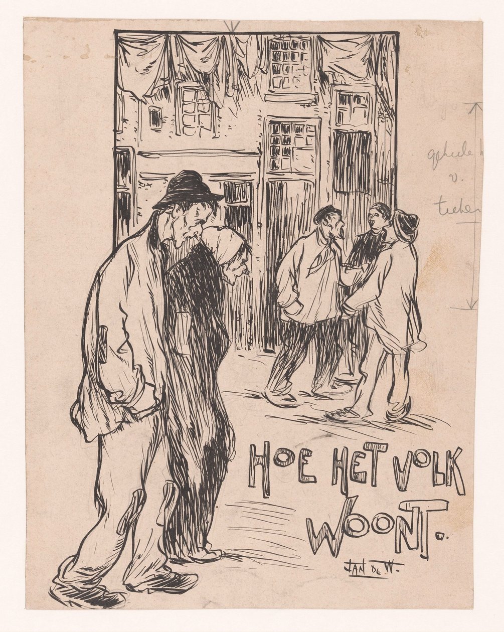 Hoe het volk woont door Jan de Waardt (signed by artist)
