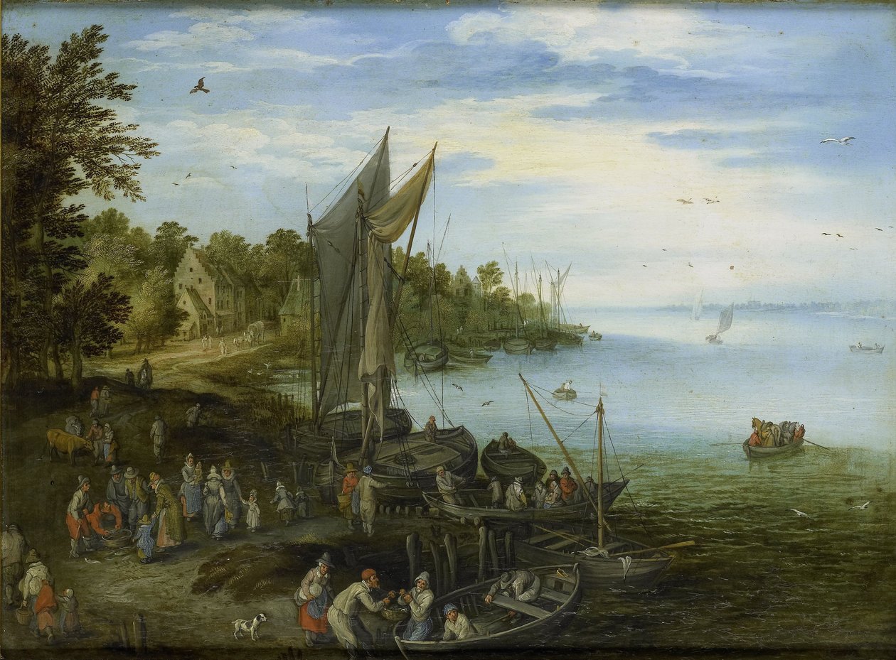 Rivieroever door Jan the Elder (after) Brueghel