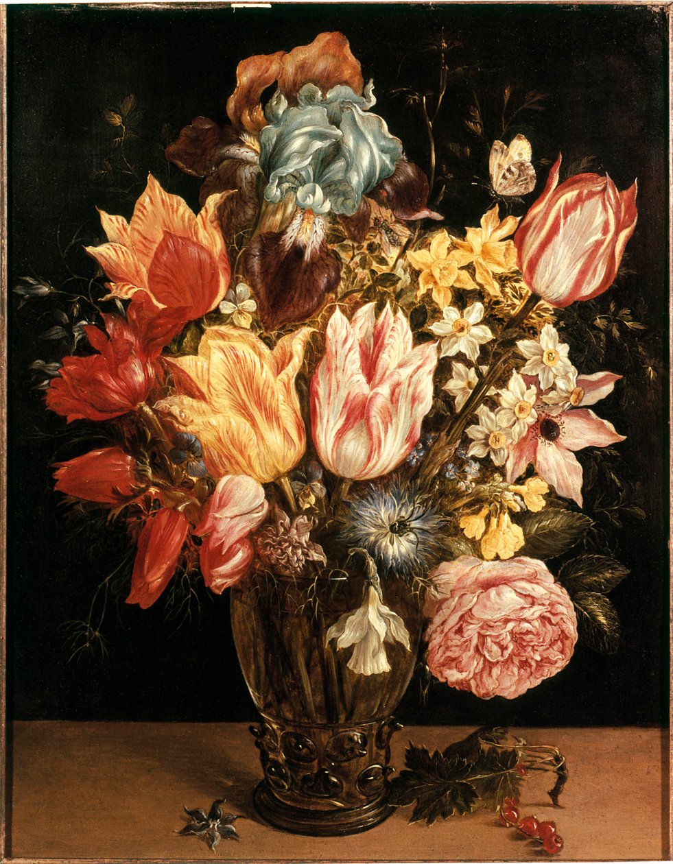 Boeket tulpen Schilderij door Jan Bruegel (of Breugel of Brueghel of Breughel) de oudere bekend als Bruegel de Fluwelen (1568-1625). 17e eeuw. Privécollectie door Jan the Elder Brueghel