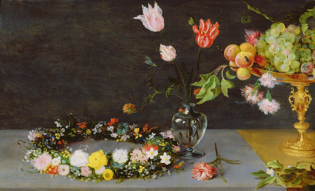 Bloemen en Fruit door Jan the Elder Brueghel