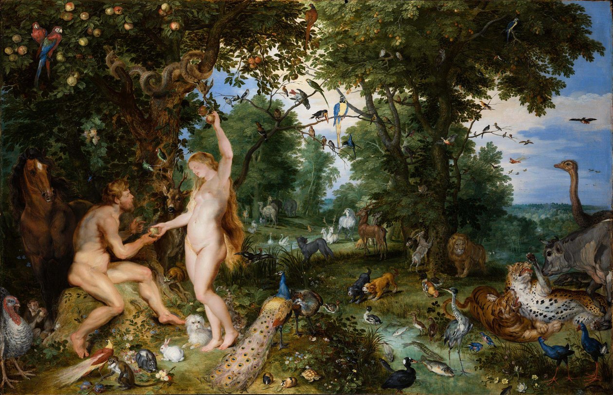 De Tuin van Eden met de Val van de Mens door Jan the Elder Brueghel