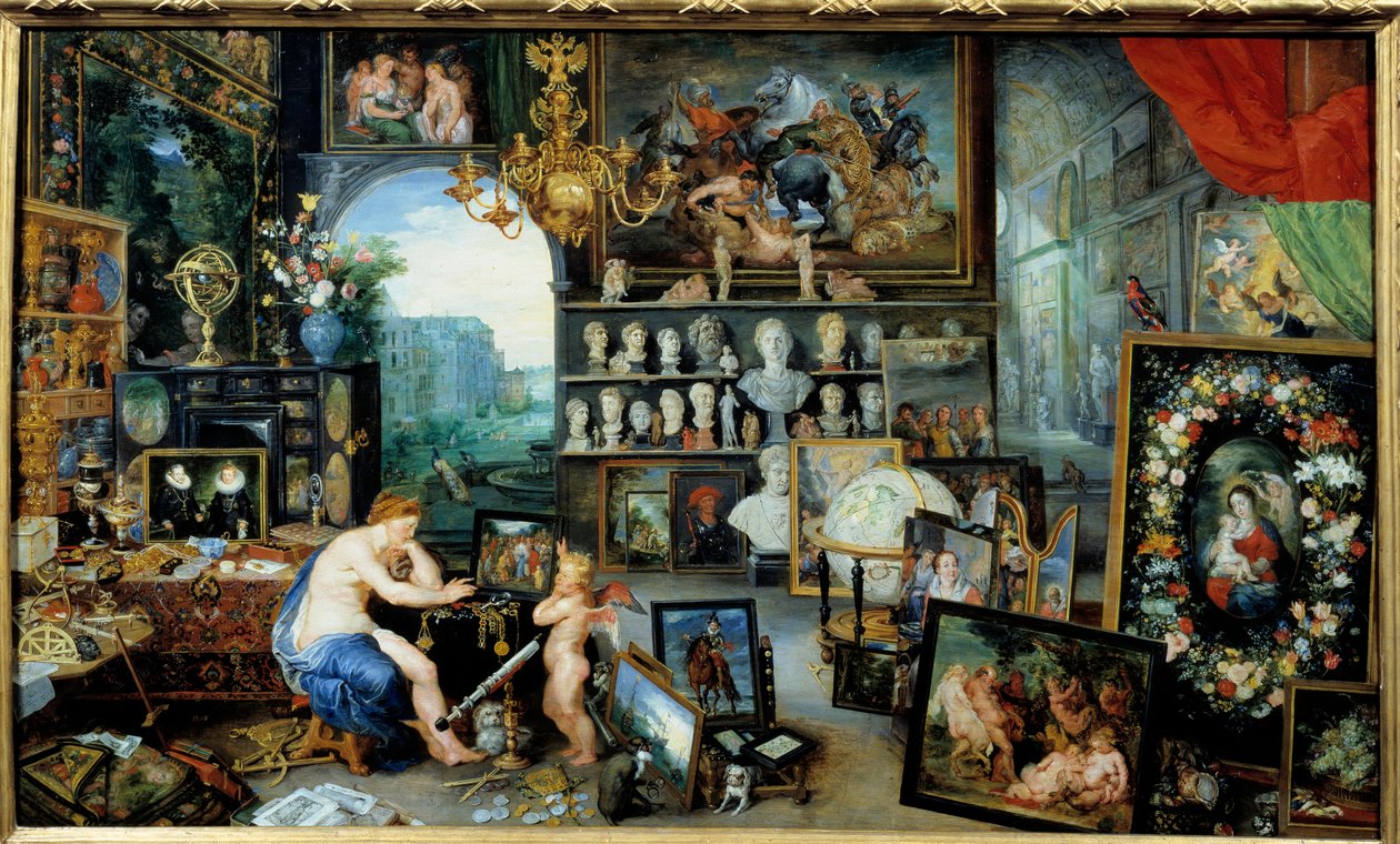 Het zicht. Allegorie van de vijf zintuigen door Jan the Elder Brueghel