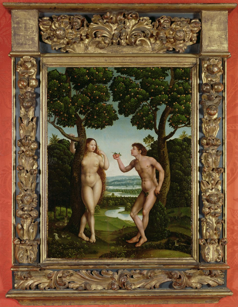 Adam en Eva door Jan van (attr. to) Scorel