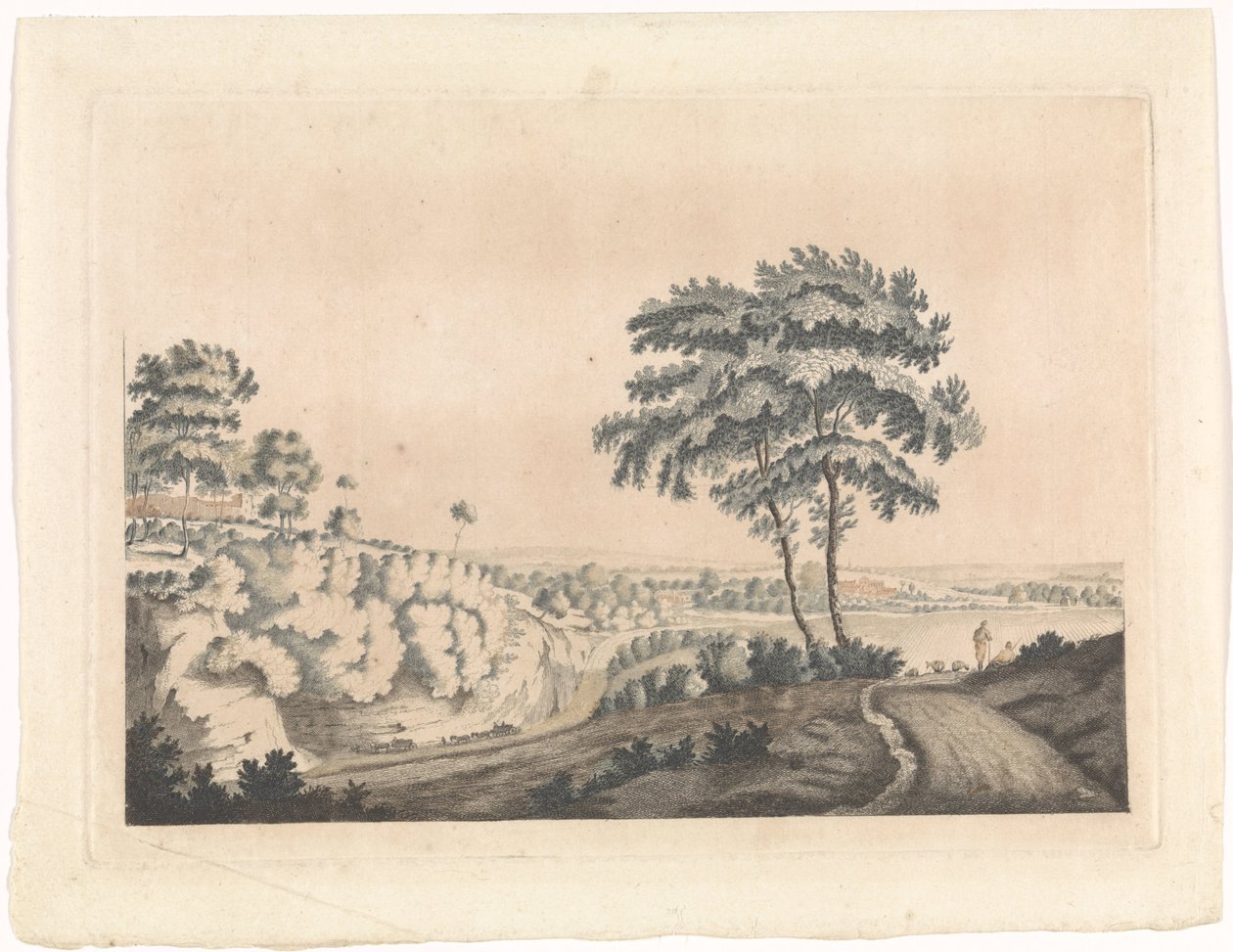 Landschap met een burcht op een heuvel door Jan van Call (I) (possibly)
