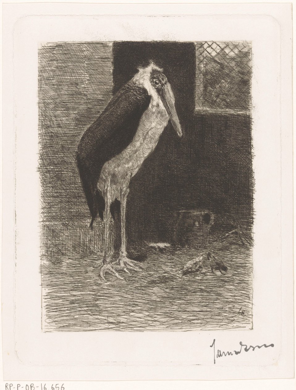 Maraboe door Jan van Essen (signed by artist)