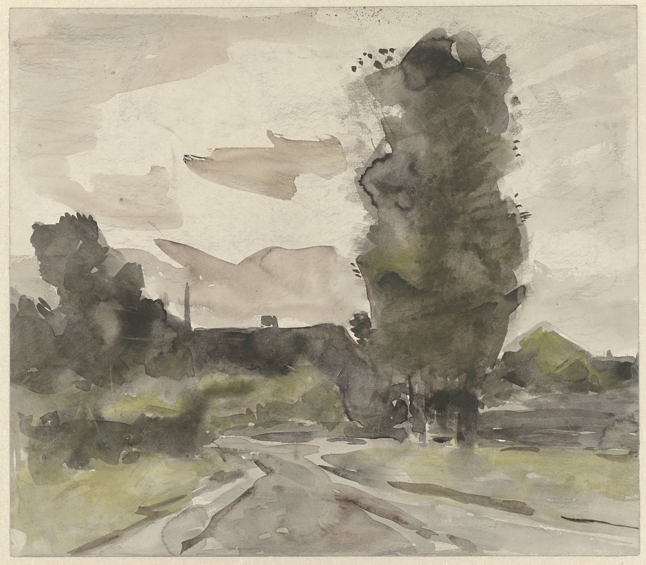 Landschap met weg door Jan van Essen