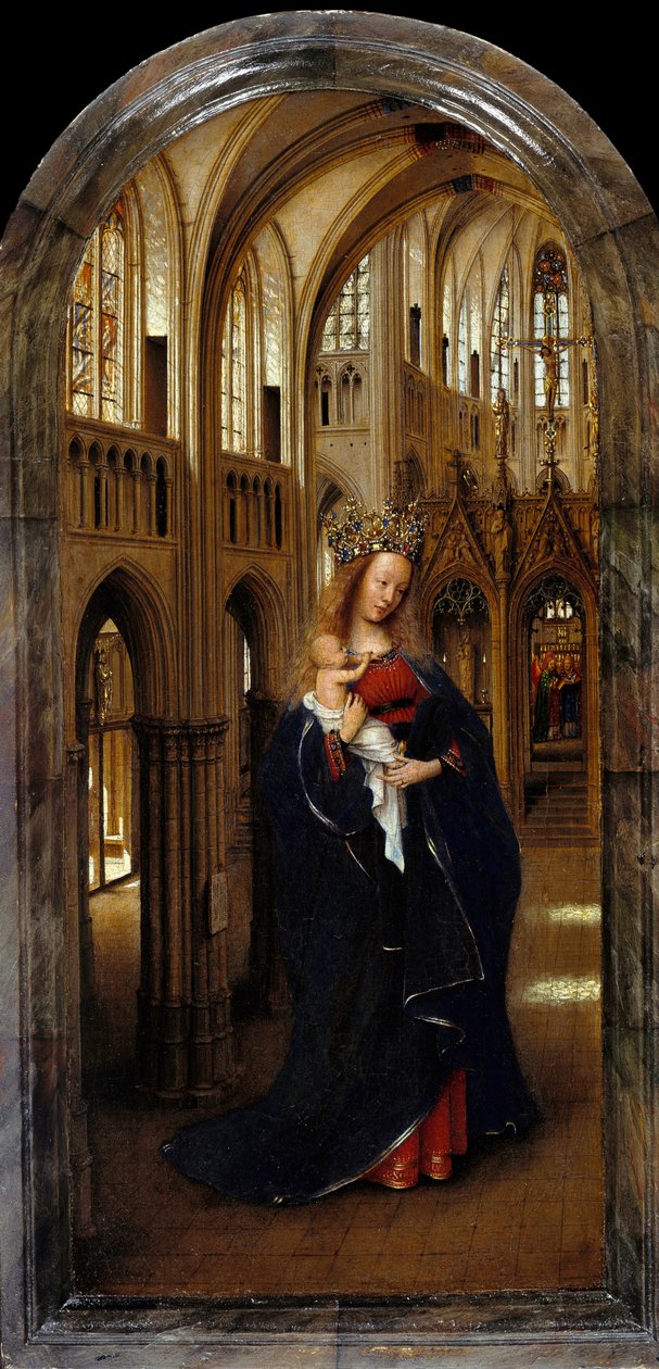 Duits: Die Madonna in der Kirche De Madonna in de kerk door Jan van Eyck
