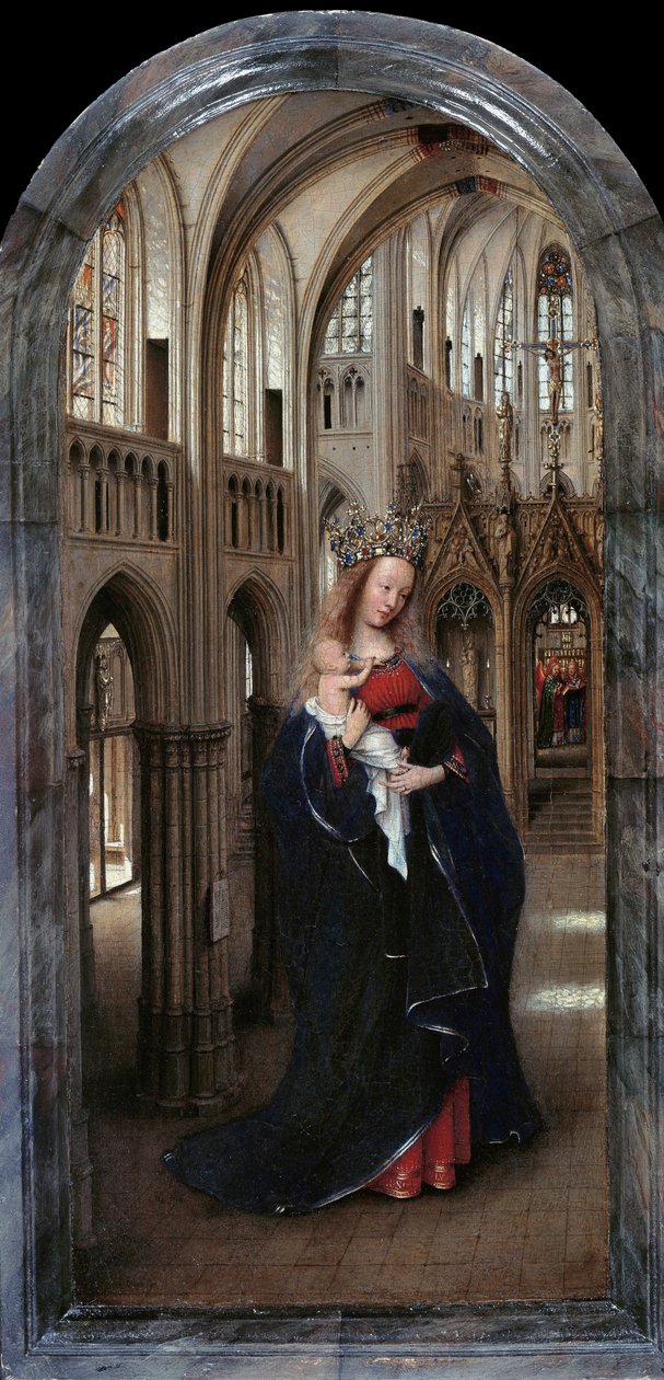 Duits: Die Madonna in der Kirche De Madonna in de kerk door Jan van Eyck
