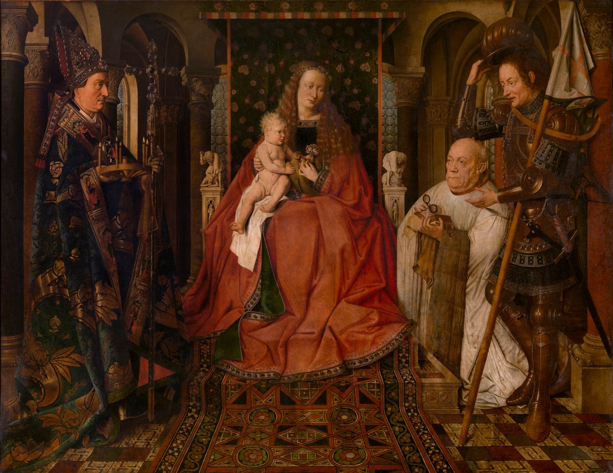 Madonna omringd door de heilige Joris, de heilige Donatianus van Reims en de schenkende kanunnik Van der Paele door Jan van Eyck