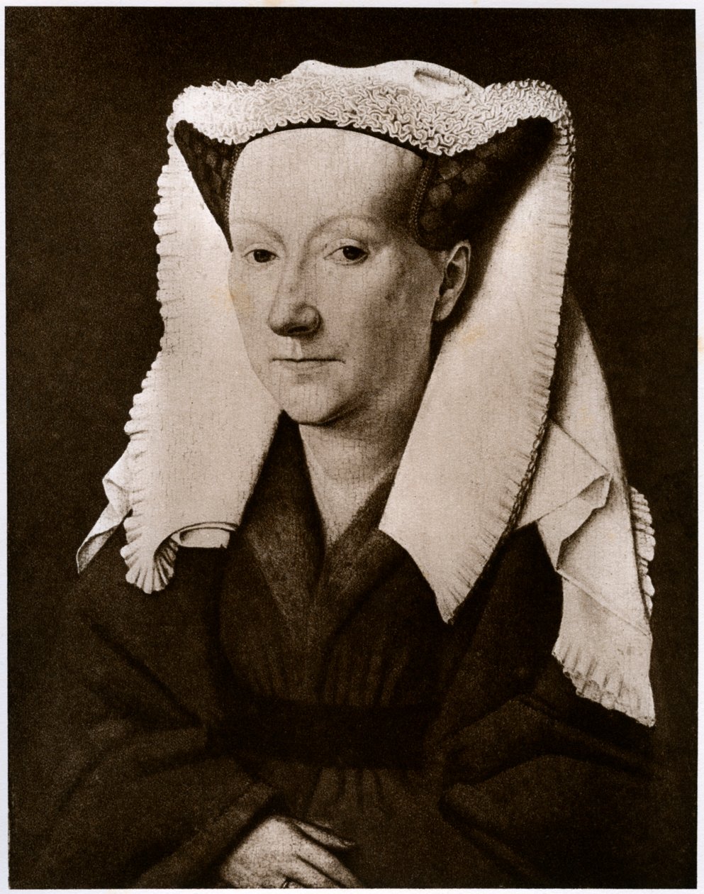 Portret van Margaret van Eyck door Jan van Eyck