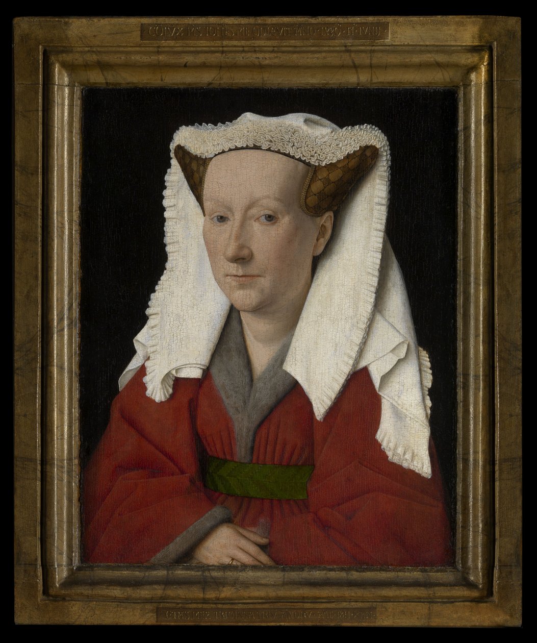 Portret van Margareta van Eyck door Jan van Eyck