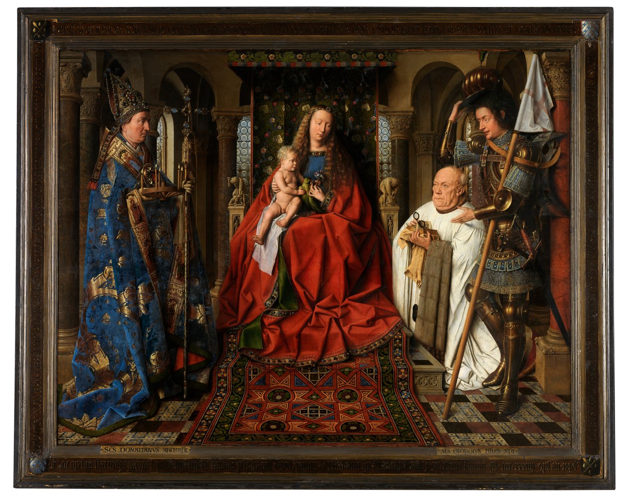De Maagd en het Kind met kanunnik Joris van der Paele door Jan van Eyck