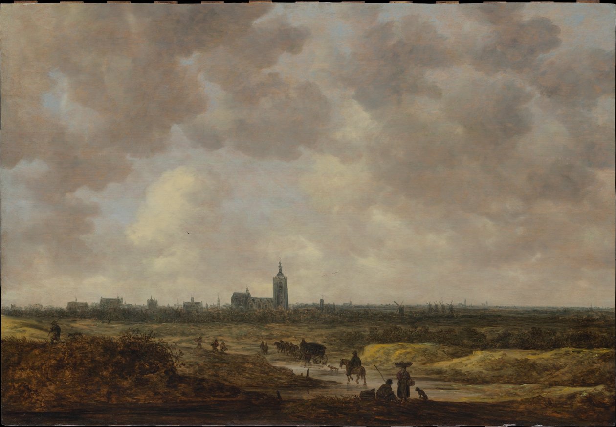 Een uitzicht op Den Haag vanuit het noordwesten door Jan van Goyen