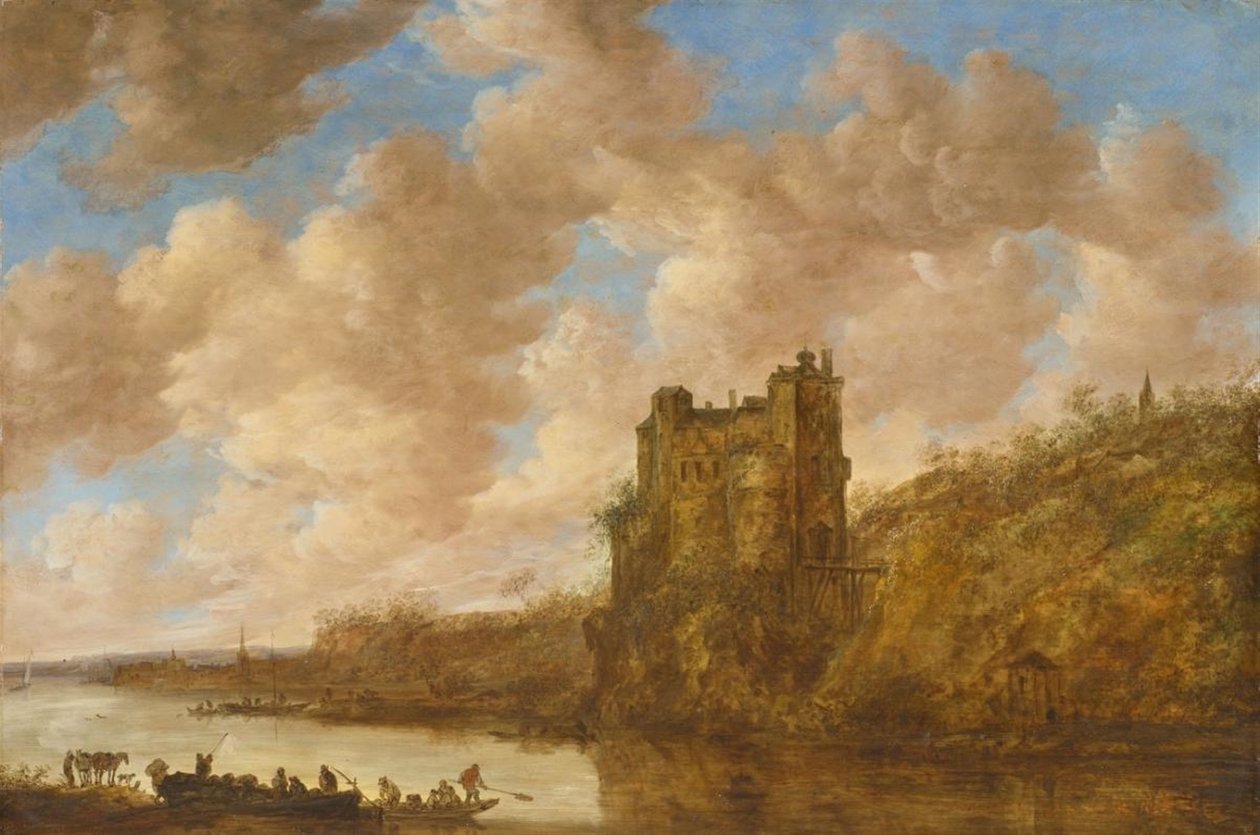 Groot kasteel door Jan van Goyen