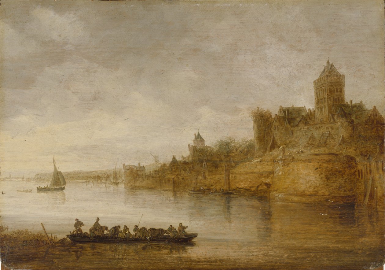 De middeleeuwse muren van Nijmegen door Jan van Goyen