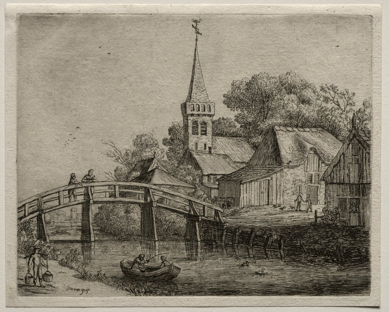De Houten Brug door Jan van Goyen