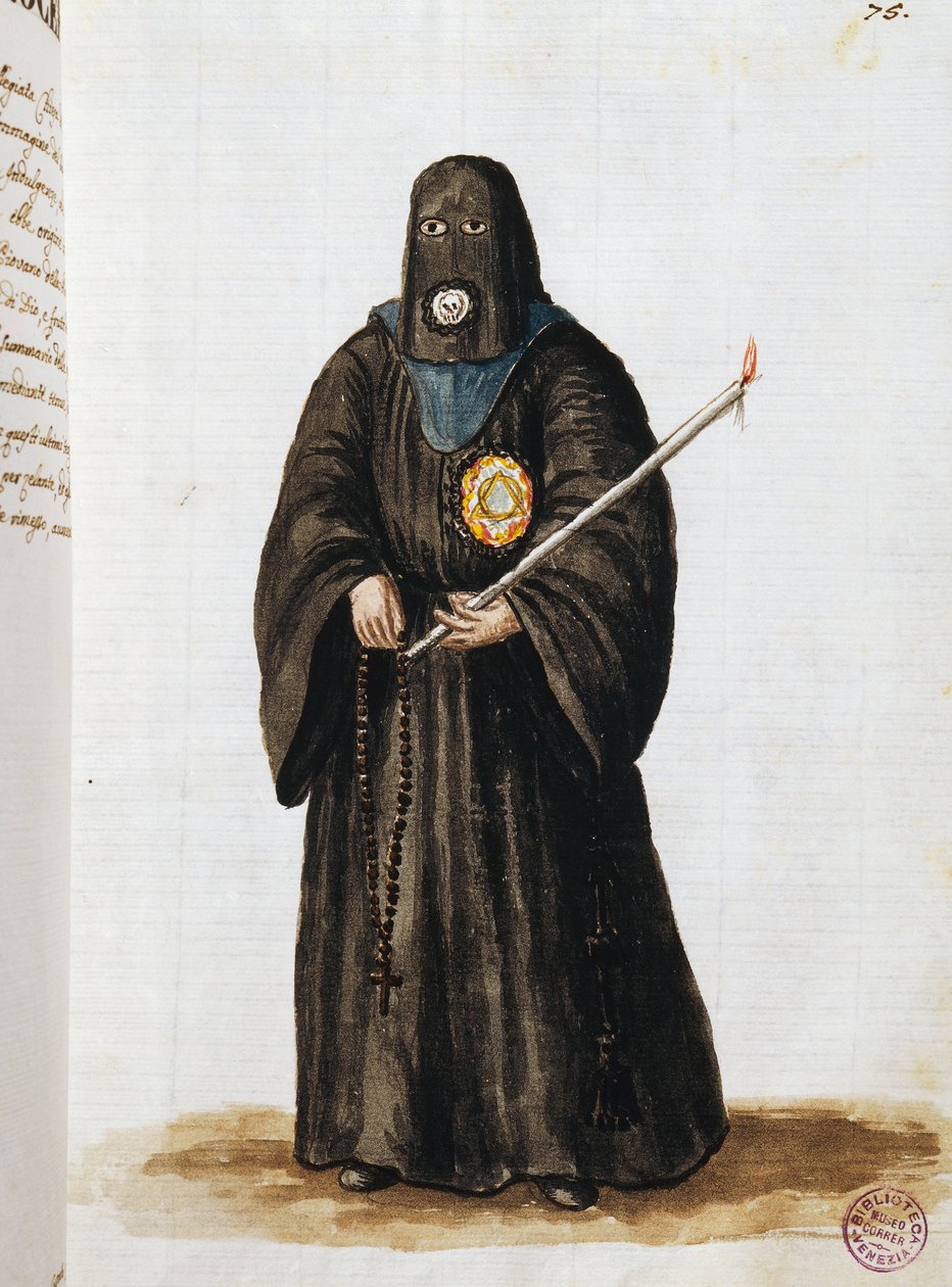 Broederschap van de Voorbede van het Kruis, opgericht in de Collegiale kerk van de Heilige Drie-eenheid in Venetië, Deel II, f 75, door Giovanni di Grevembroch door Jan van Grevenbroeck