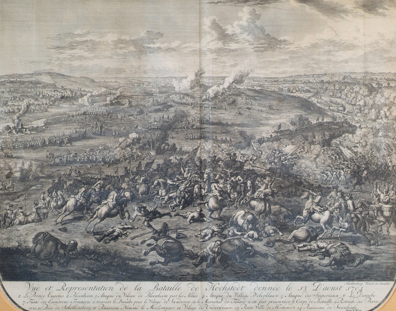 De Slag bij Höchstädt op 13 augustus 1704 door Jan van Huchtenburgh