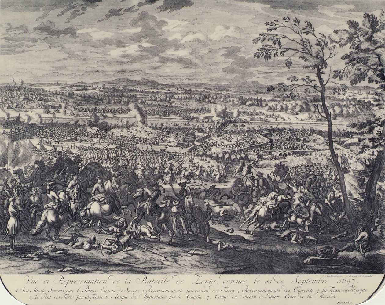 De slag bij Zenta op 11 september 1697 door Jan van Huchtenburgh