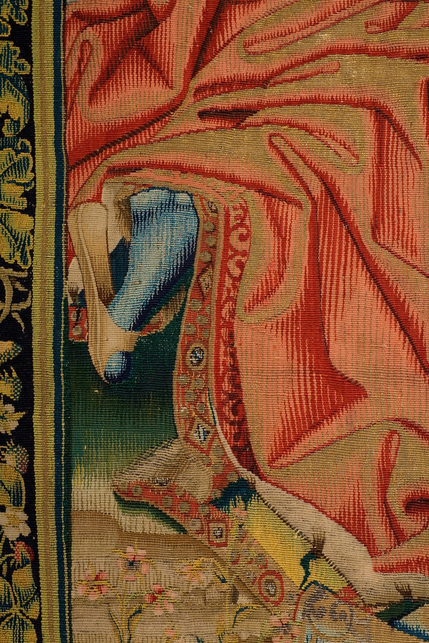 Vlaamse wandtapijt. Patrimonio Nacional. Christus neemt afscheid van zijn moeder. Serie: De hemel van Karel V. door Jan van II Coninxloo