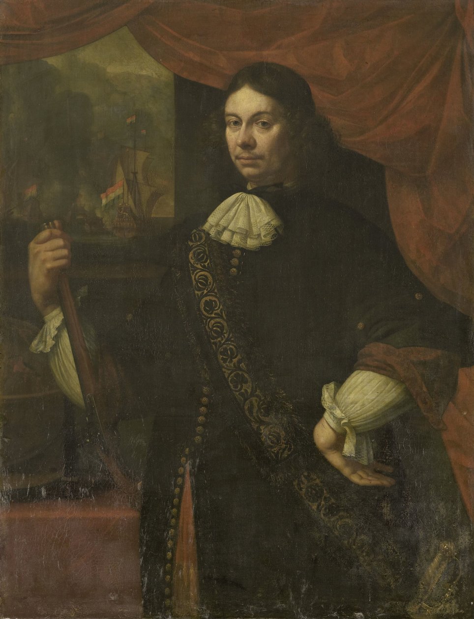 Portret van Cornelis Jacobsz de Boer, kapitein in de marine door Jan van Neck