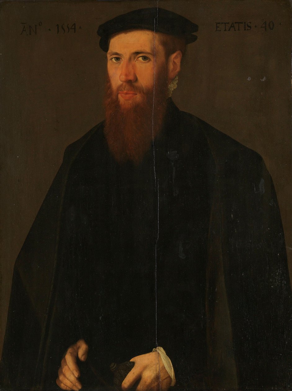 Portrait of Willem van Lokhorst door Jan van Scorel