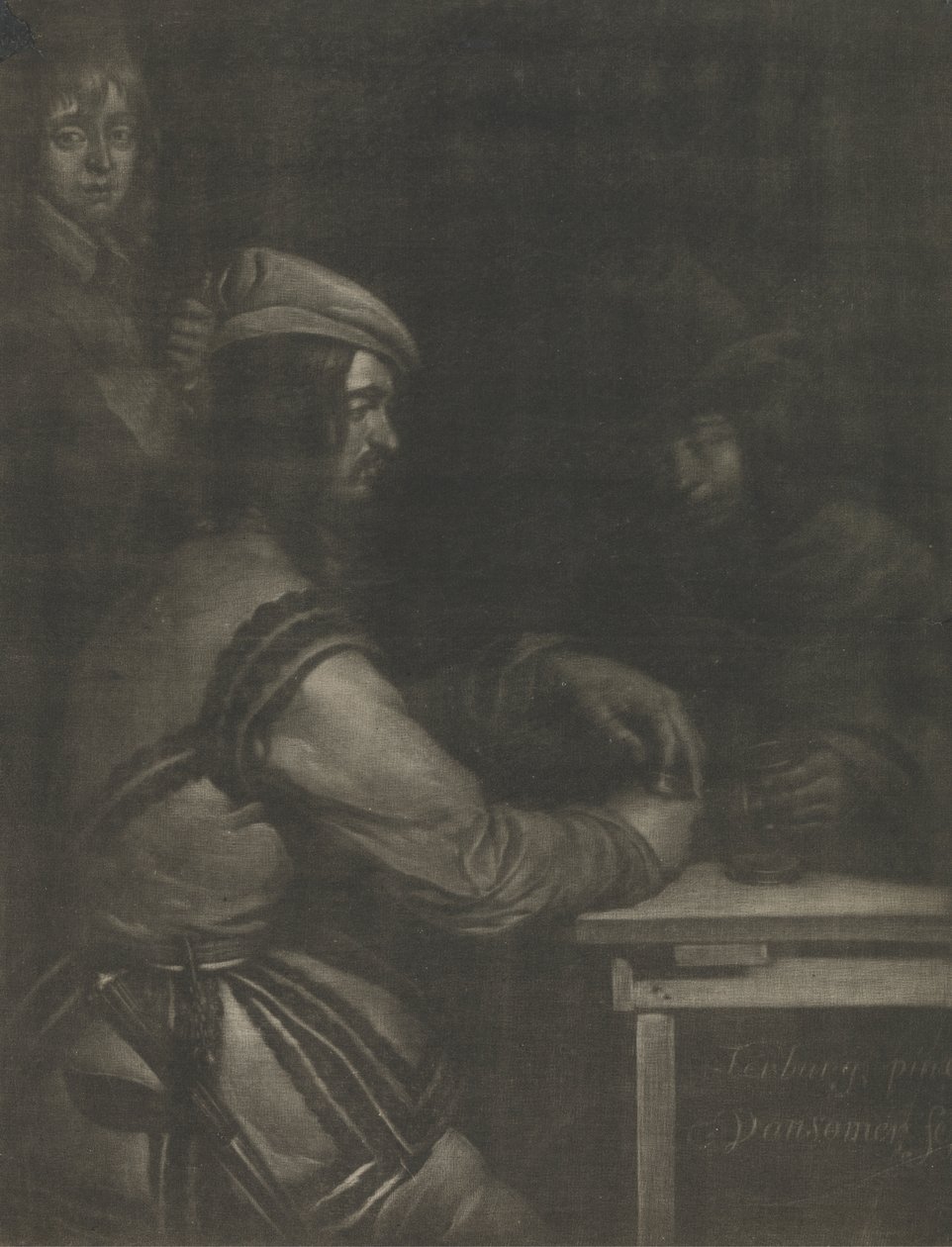 Scène in een Herberg door Jan van Somer