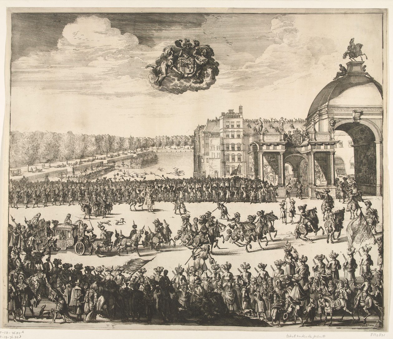 Intocht van koning Willem III te Den Haag, 1691 door Jan van Vianen