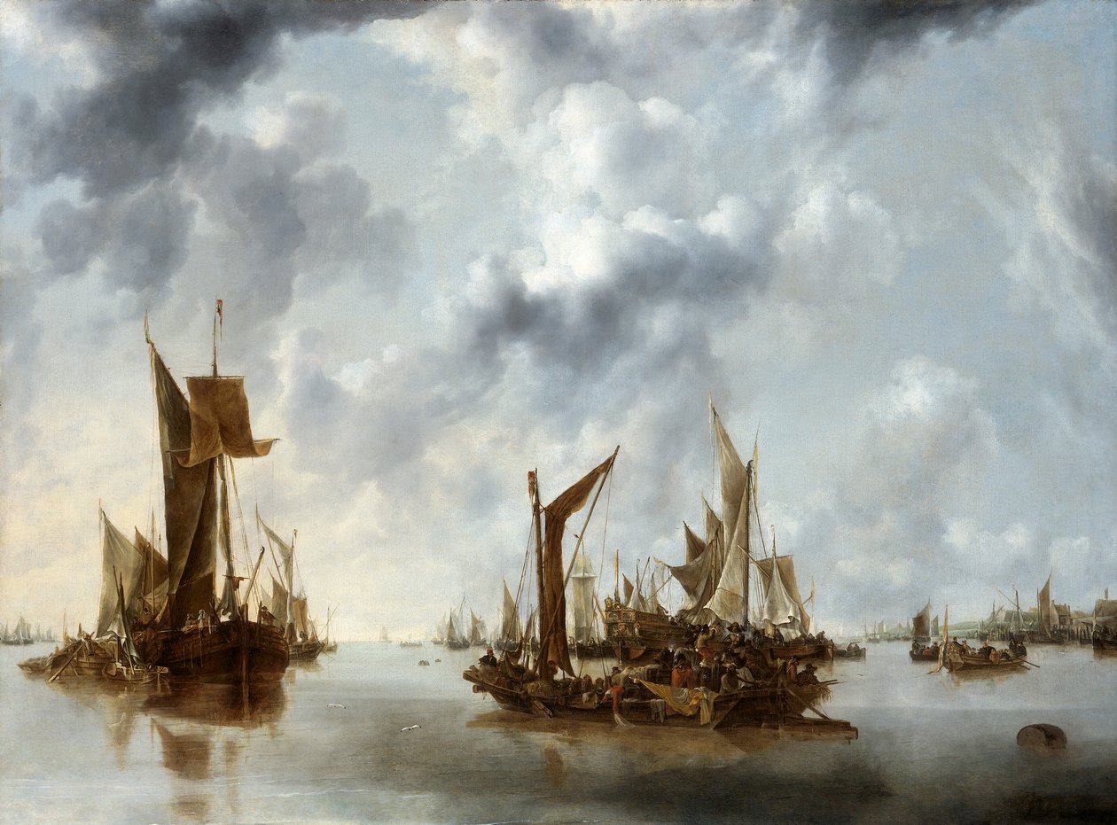 Een kalmte, 1654 door Jan van de Cappelle